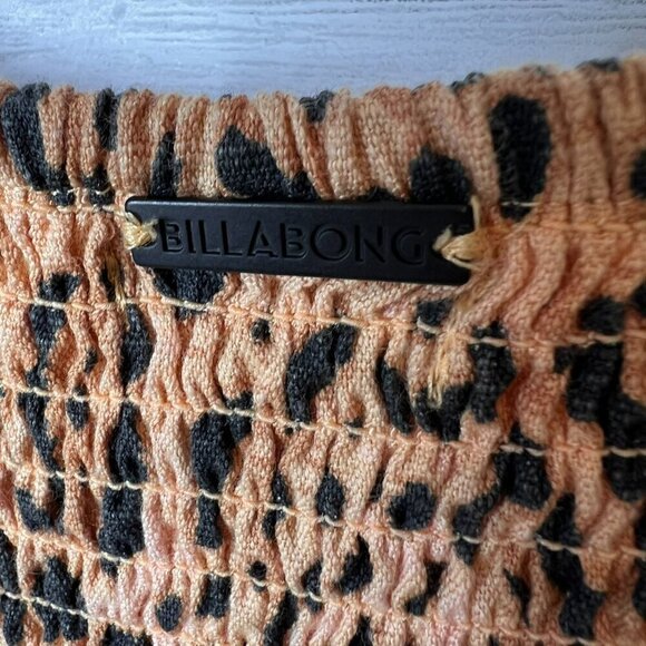 Billabong Dress Womens Size Small Paradise Leopard Print Off the Shoulder Mini - Picture 11 of 16